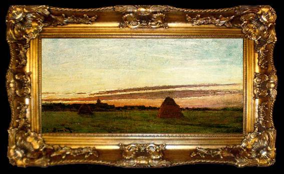 framed  Claude Monet Haystacks at Chailly at Sunrise, ta009-2